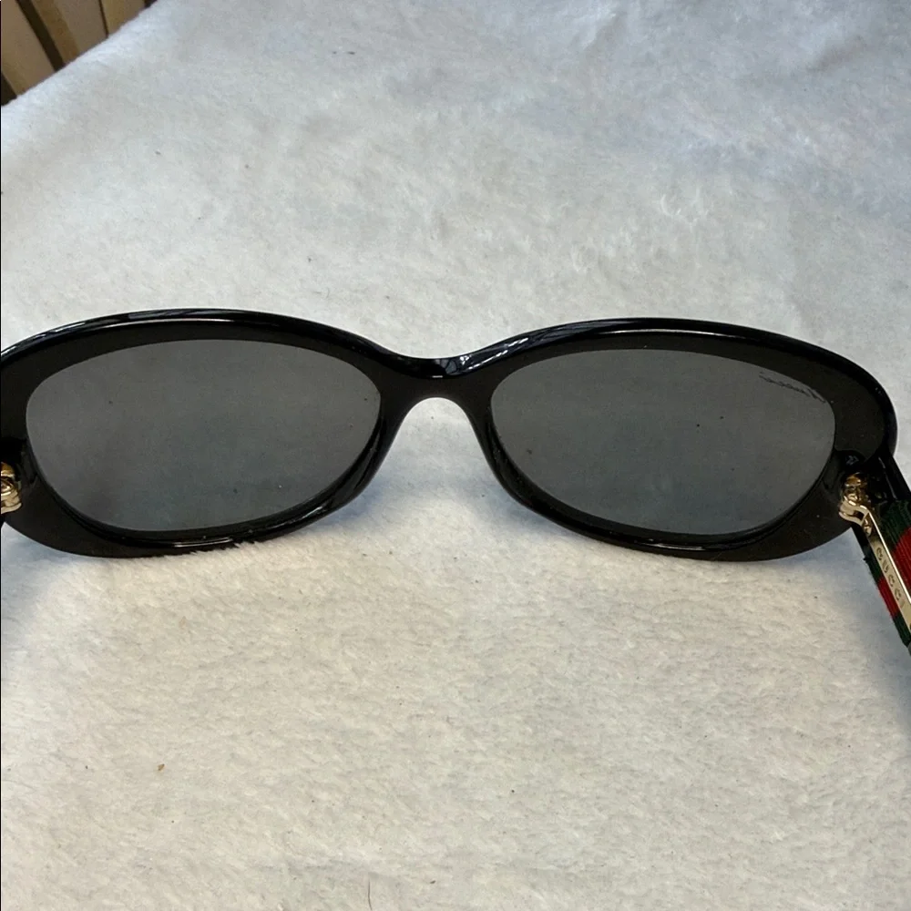 Gucci Fashion Black Polarized Colored Stripes Optyl Sunglasses Made in Italy - Picture 2 of 9